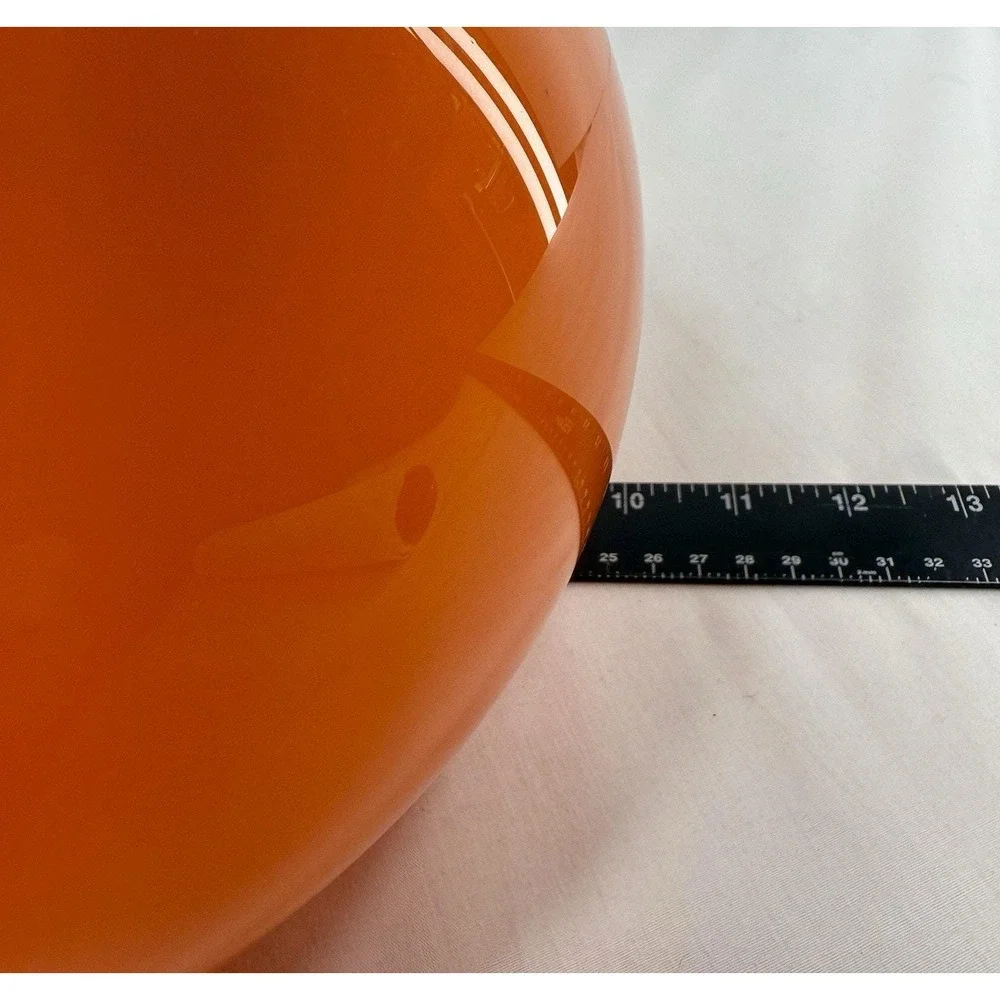 Katrina Hude 1996 Orange Studio Art Glass Vase 20″‎ Signed Blown Glass